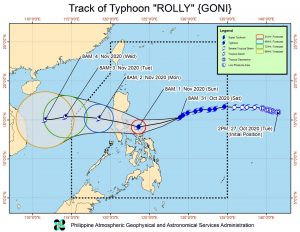 Thông tin cơn bão Goni sẽ đổ bộ vào Philippines vào chiều mai