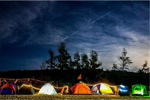 cắm trại tại đảo Olango