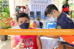 DOT, LSNG mang lại vax cho nhân viên du lịch ở Siargao