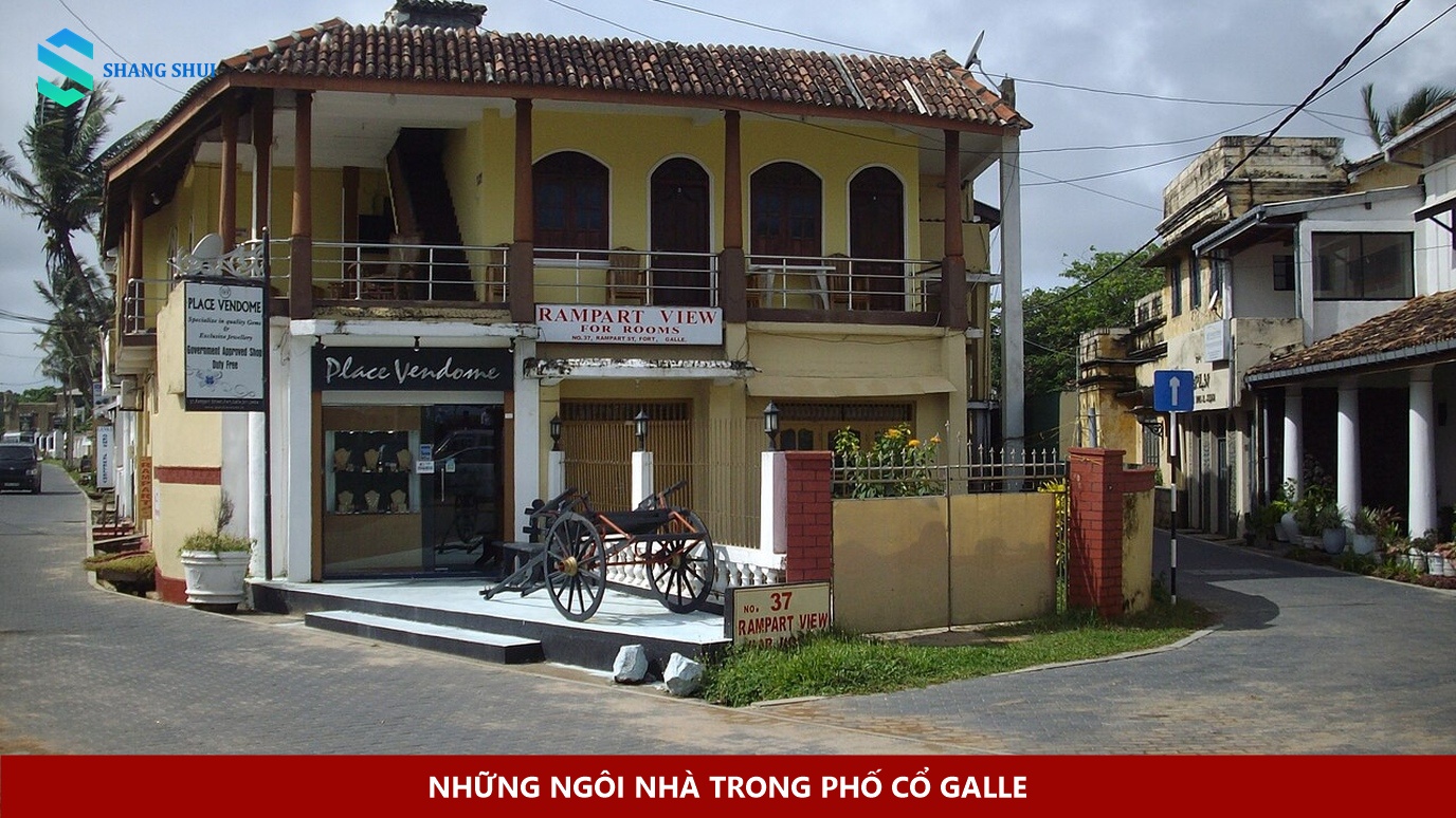 Những ngôi nhà trong phố cổ Galle