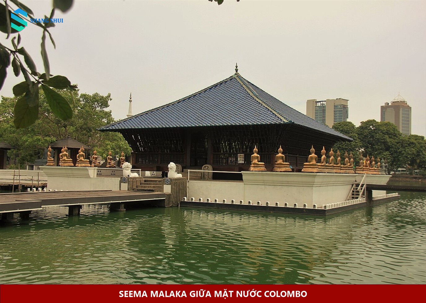 Kiến trúc Seema Malaka trên mặt nước tại Colombo