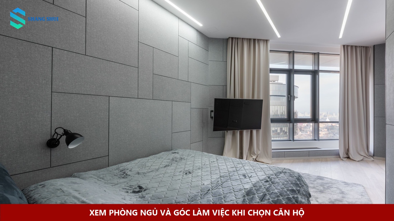 Xem phòng ngủ và góc làm việc khi chọn căn hộ