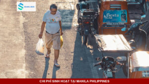 Khu đô thị hiện đại với các tòa nhà căn hộ cao tầng tại Metro Manila.
